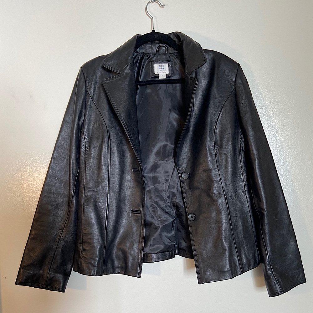 Apt.9 Lambskin Leather Jacket Size Medium